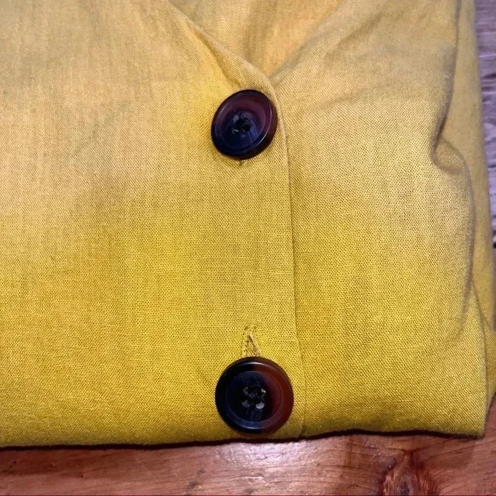 Urban Outfitters Linen Blend Boho Button front Blouse / shirt ❤️ - Picture 3 of 10